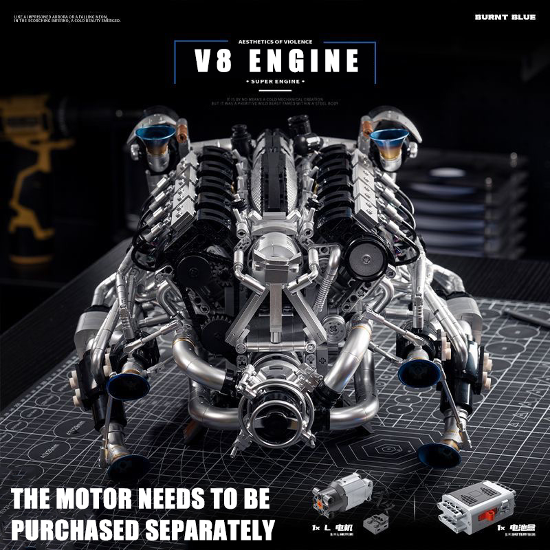 MOC Supercar V8 Engine Buildin - đánh giá và giá Model Kit Engine
