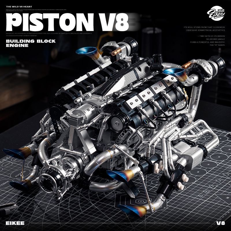 MOC Supercar V8 Engine Buildin - đánh giá và giá Model Kit Engine