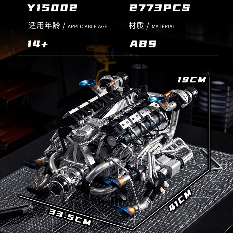 MOC Supercar V8 Engine Buildin - đánh giá và giá Model Kit Engine