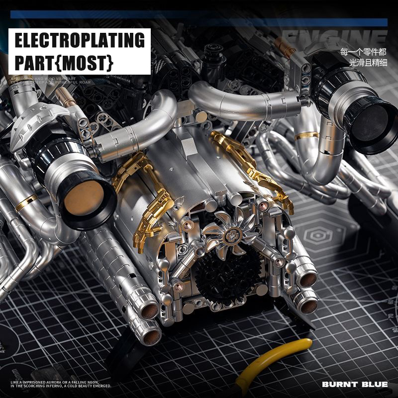 MOC Supercar V8 Engine Buildin - đánh giá và giá Model Kit Engine