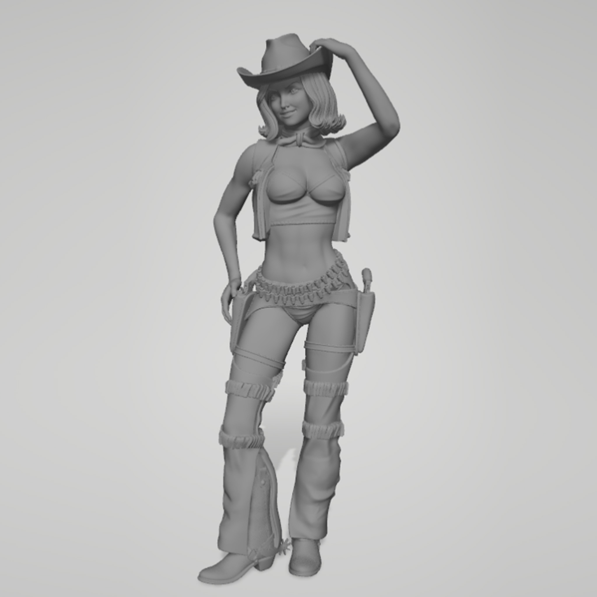 1/24 1/18 1/12 cowboy girl Una - đánh giá và giá Paint Model Kit