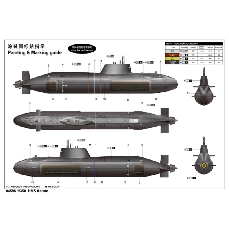 TRUMPETER 1/350 Scale HMS Astu - đánh giá và giá Model Kit Yacht