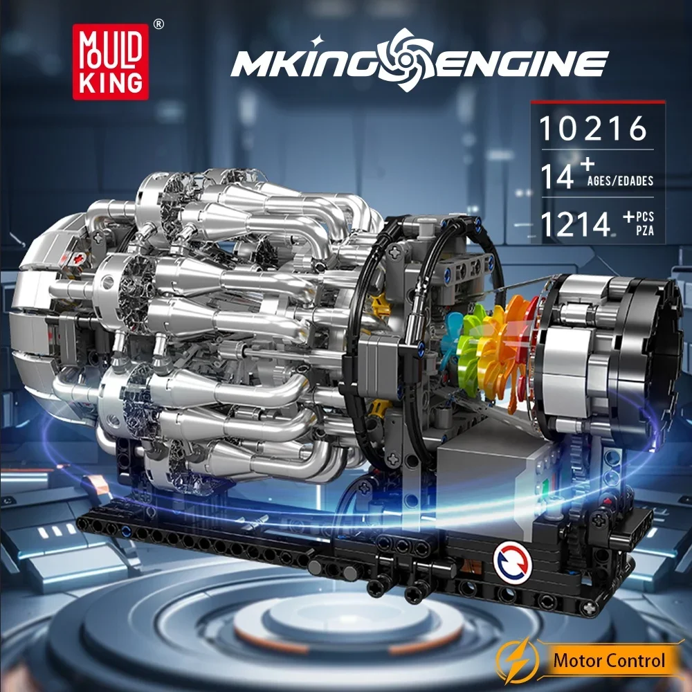 Mould King 10216 Turbojet Engi - đánh giá và giá Model Kit Engine