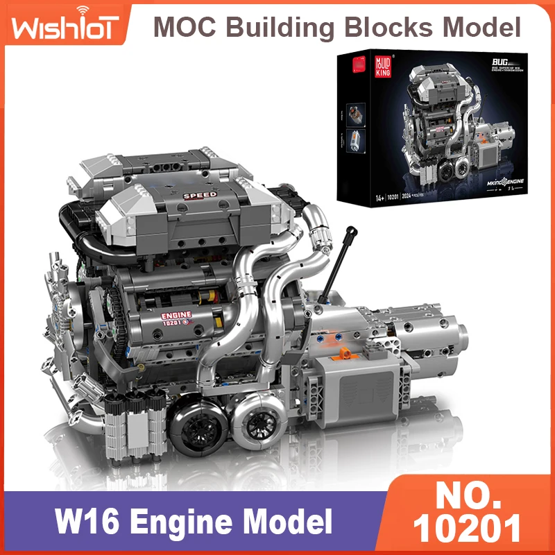 Mould King10201 Super Sports C - đánh giá và giá Model Kit Engine