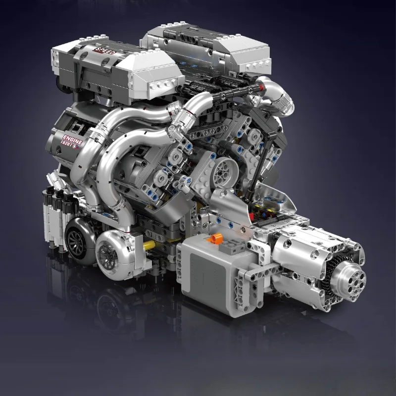 Mould King10201 Super Sports C - đánh giá và giá Model Kit Engine